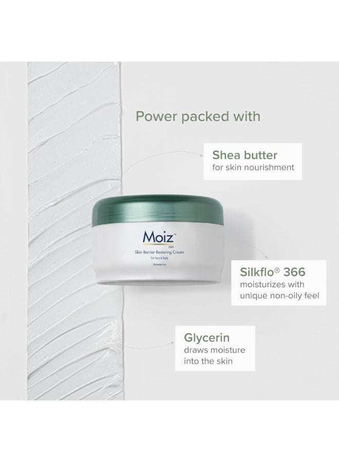Moiz MM Skin Barrier Restoring Cream | For Very Dry & Sensitive Skin | Shea Butter & Vitamin E | Dermatologically Tested |150 g - Image 2
